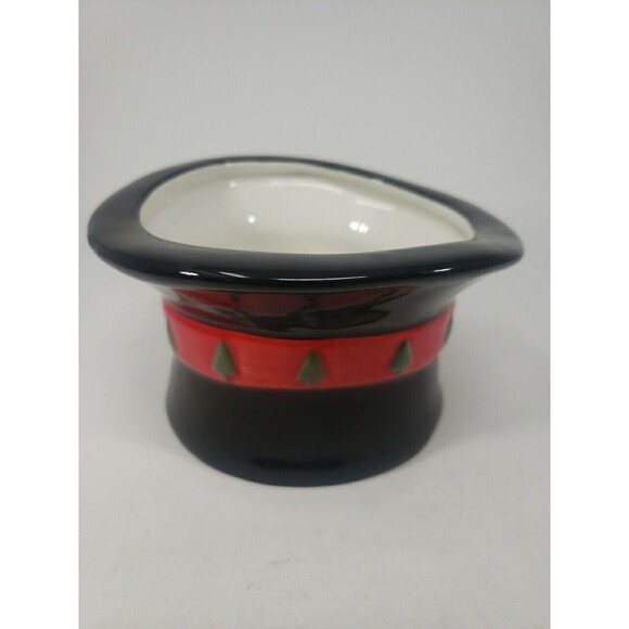 Harry and David Top Hat Candy Dish Bowl 2007 Trinket Christmas Frosty Snowman - Picture 5 of 13